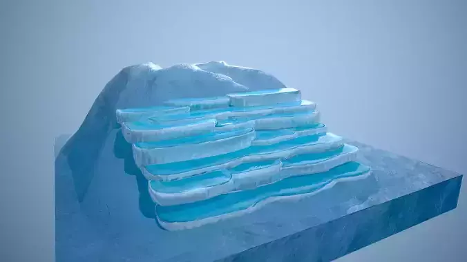   Stylized Pamukkale Travertines 
