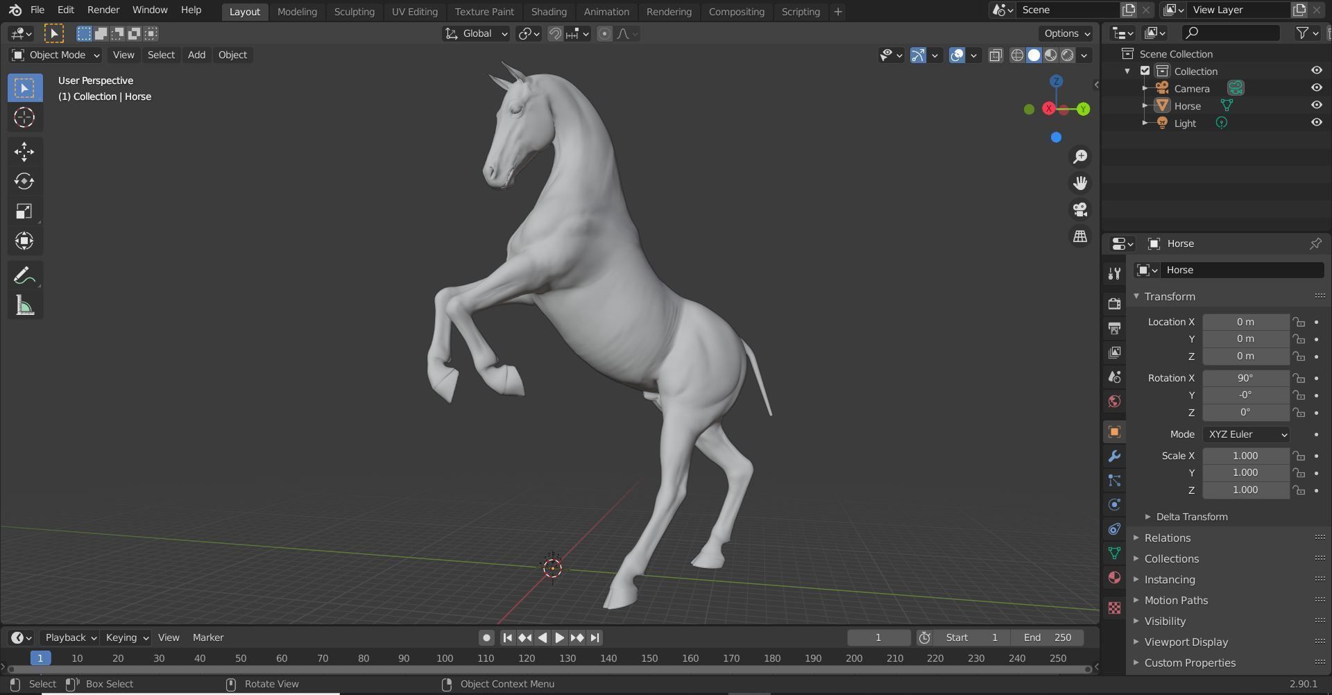 Horse 027 3D print model_15