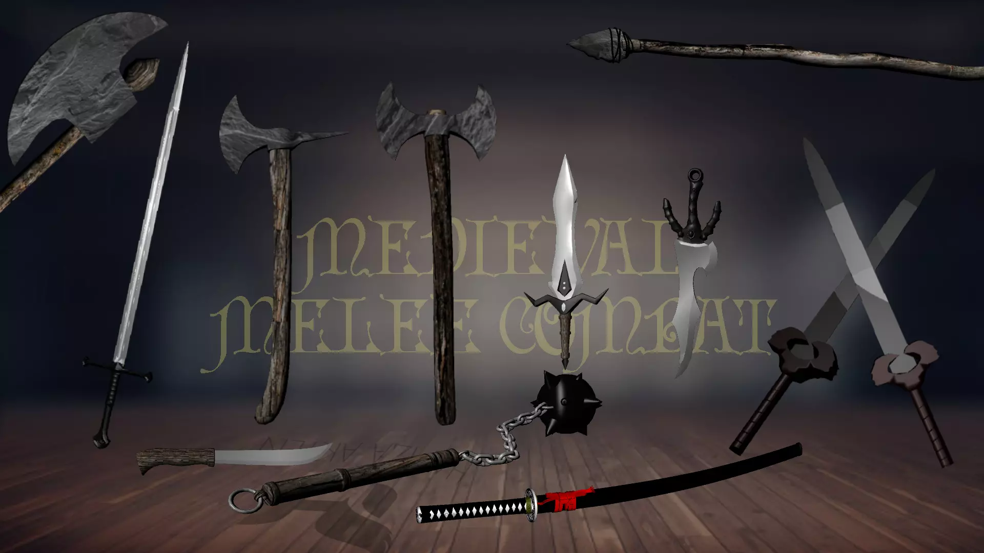 Medieval Melee Collection 3D model_0