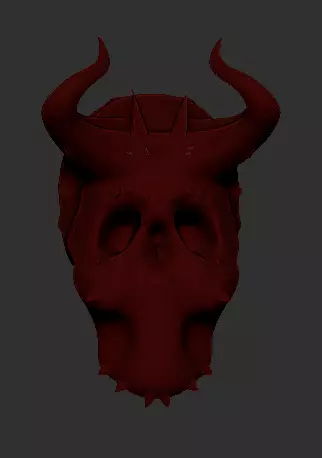 demon skull 3D print model_0