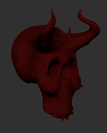 demon skull 3D print model_1