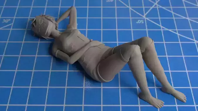 Gorillaz - Noodle Laying Down 3D print model