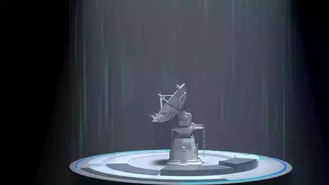 Radar rotation display 3D model