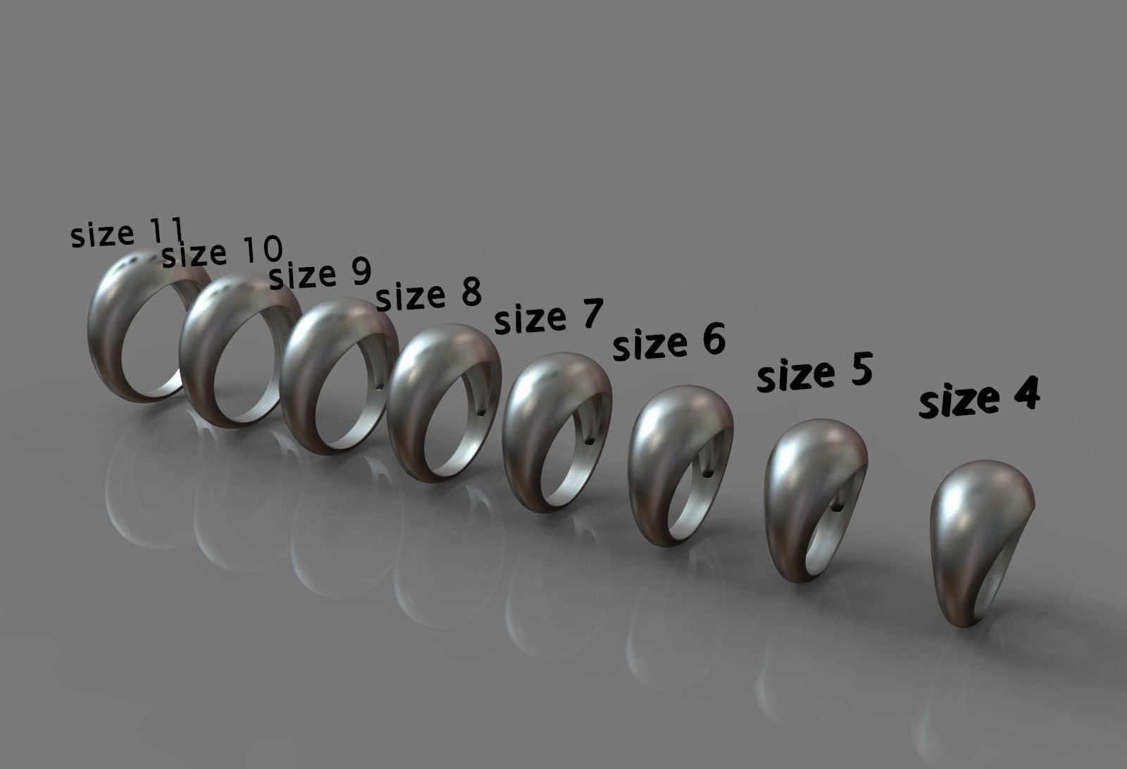 DOMED RING 3D print model_1