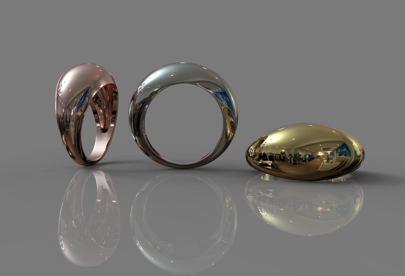 DOMED RING 3D print model_10