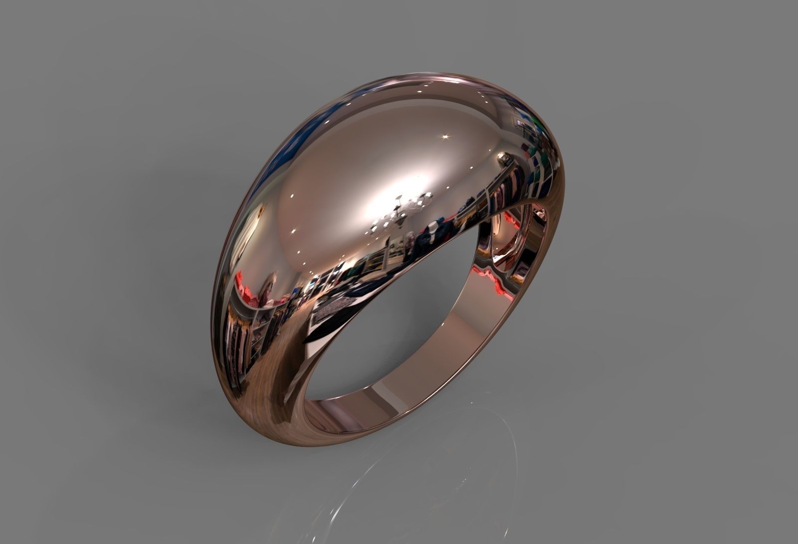 DOMED RING 3D print model_3