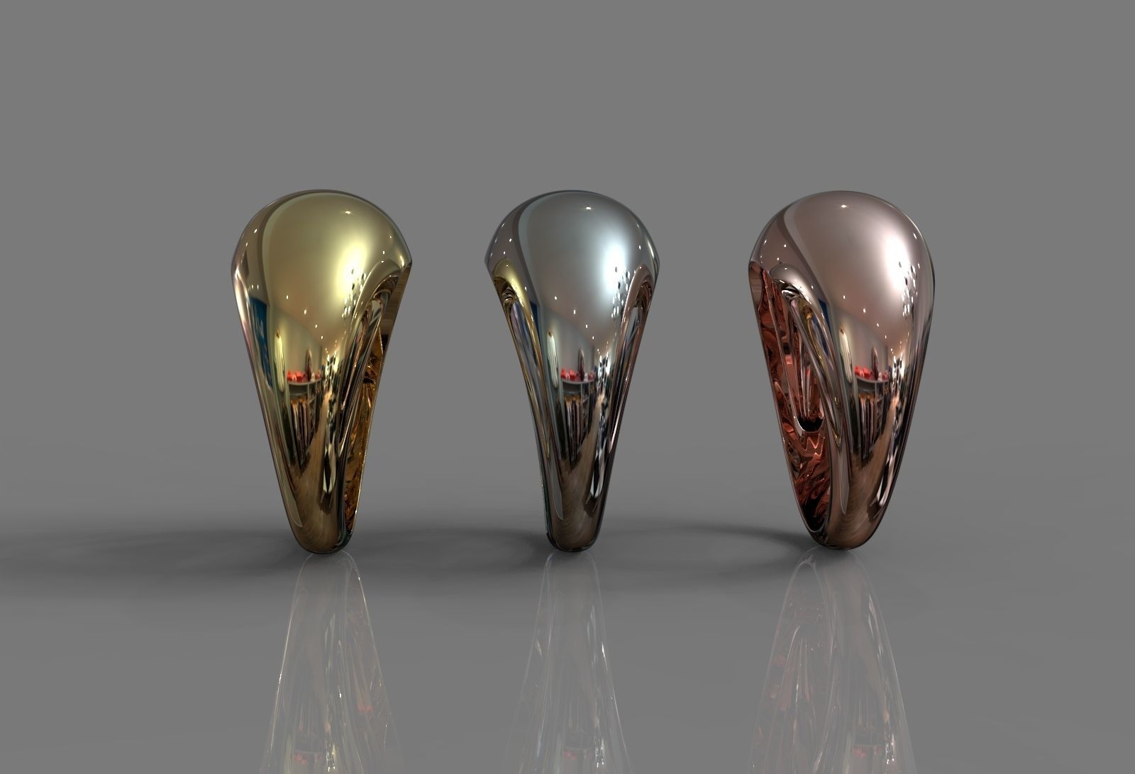 DOMED RING 3D print model_9