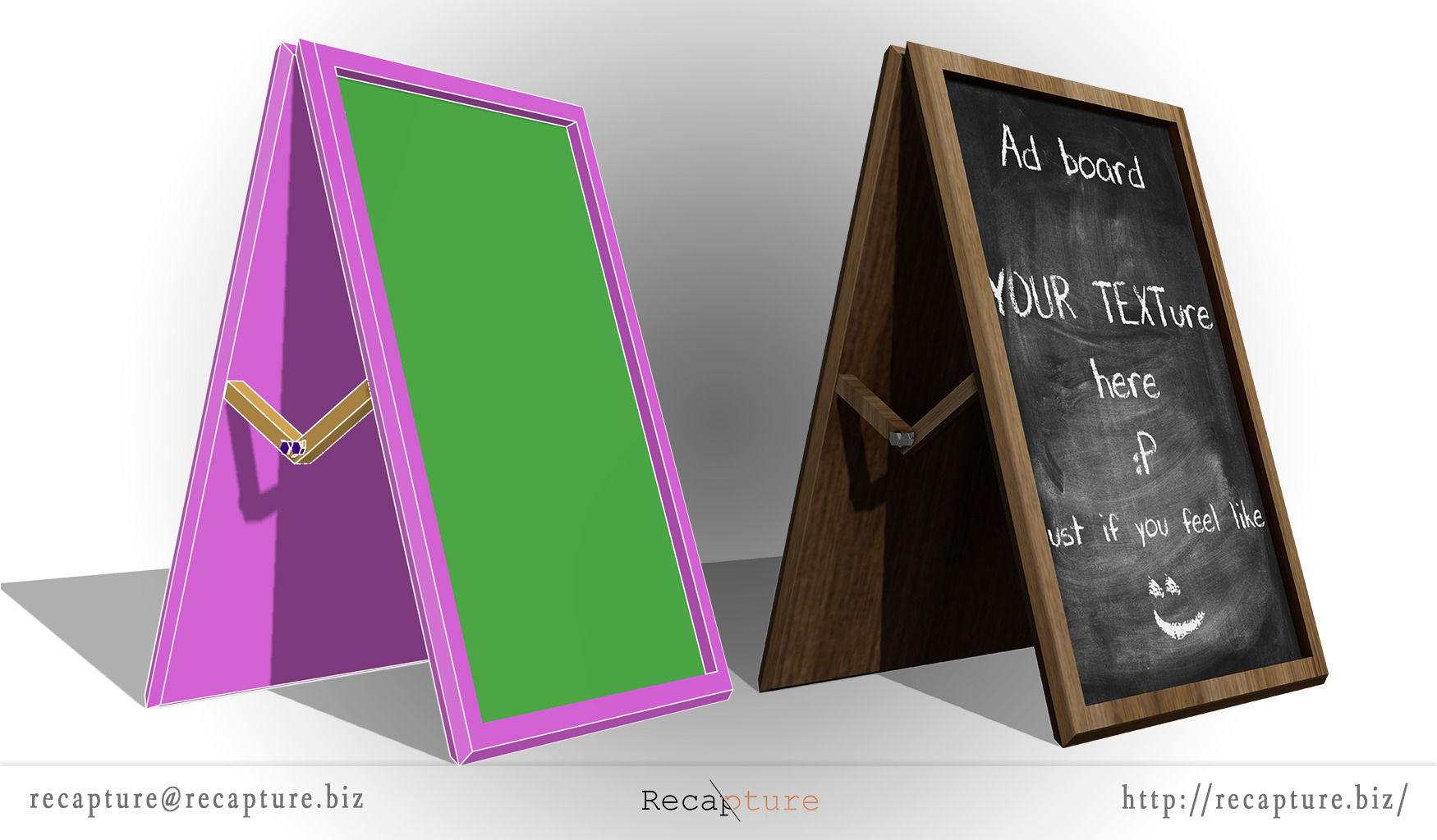 Ad Board Low-poly 3D model_2