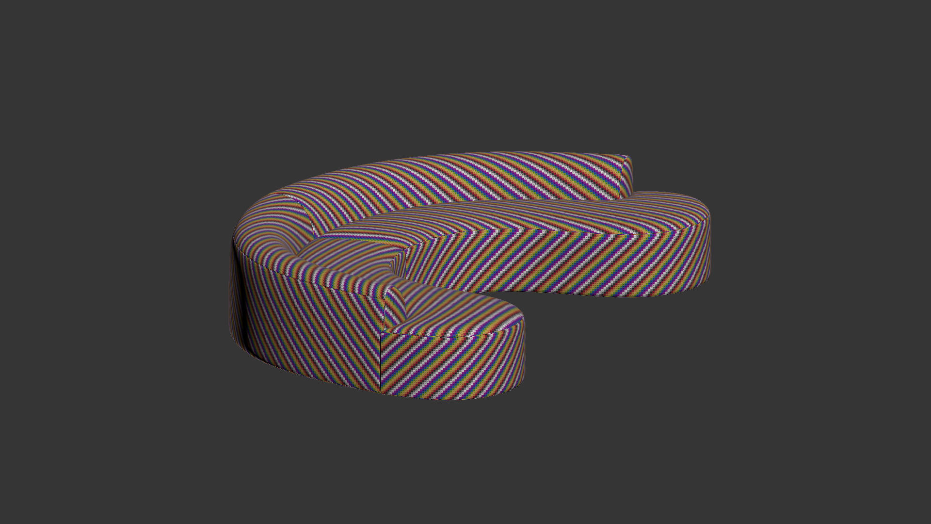 Chubby Sectional Sofa 3D model_7