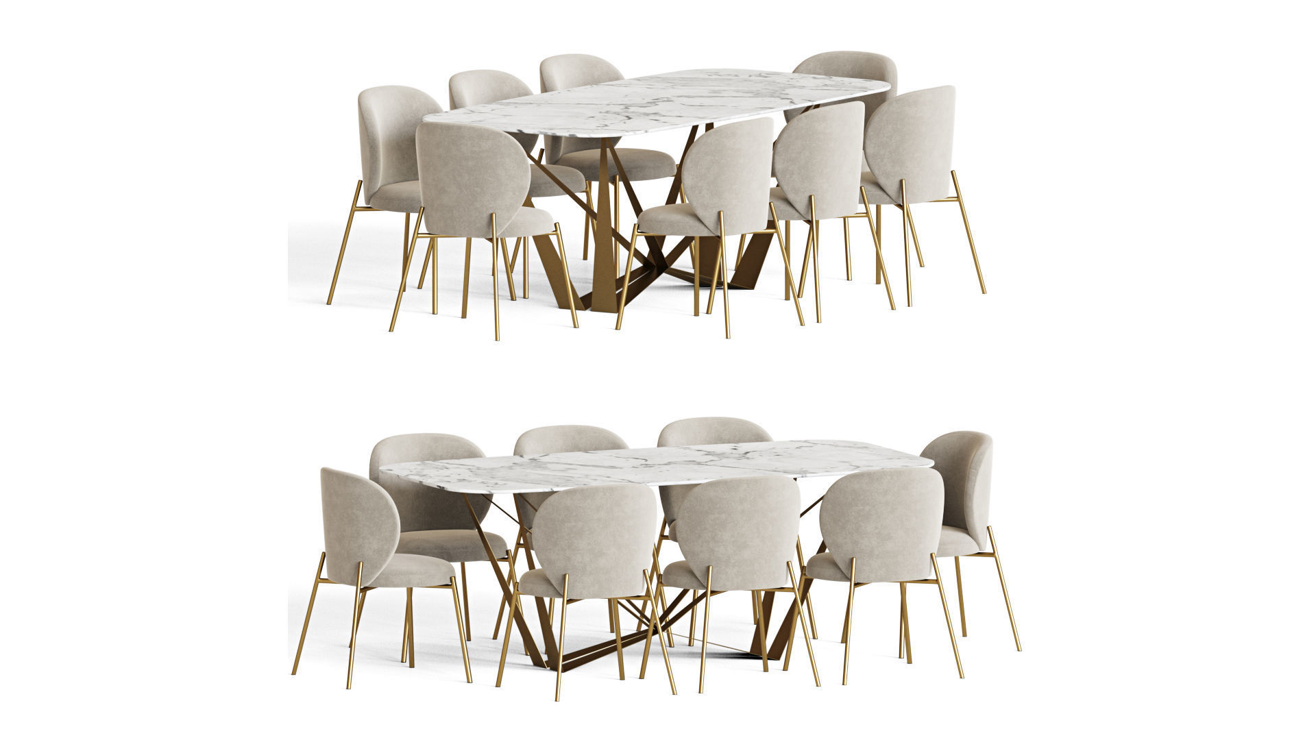 Dining Set 103 3D model_1