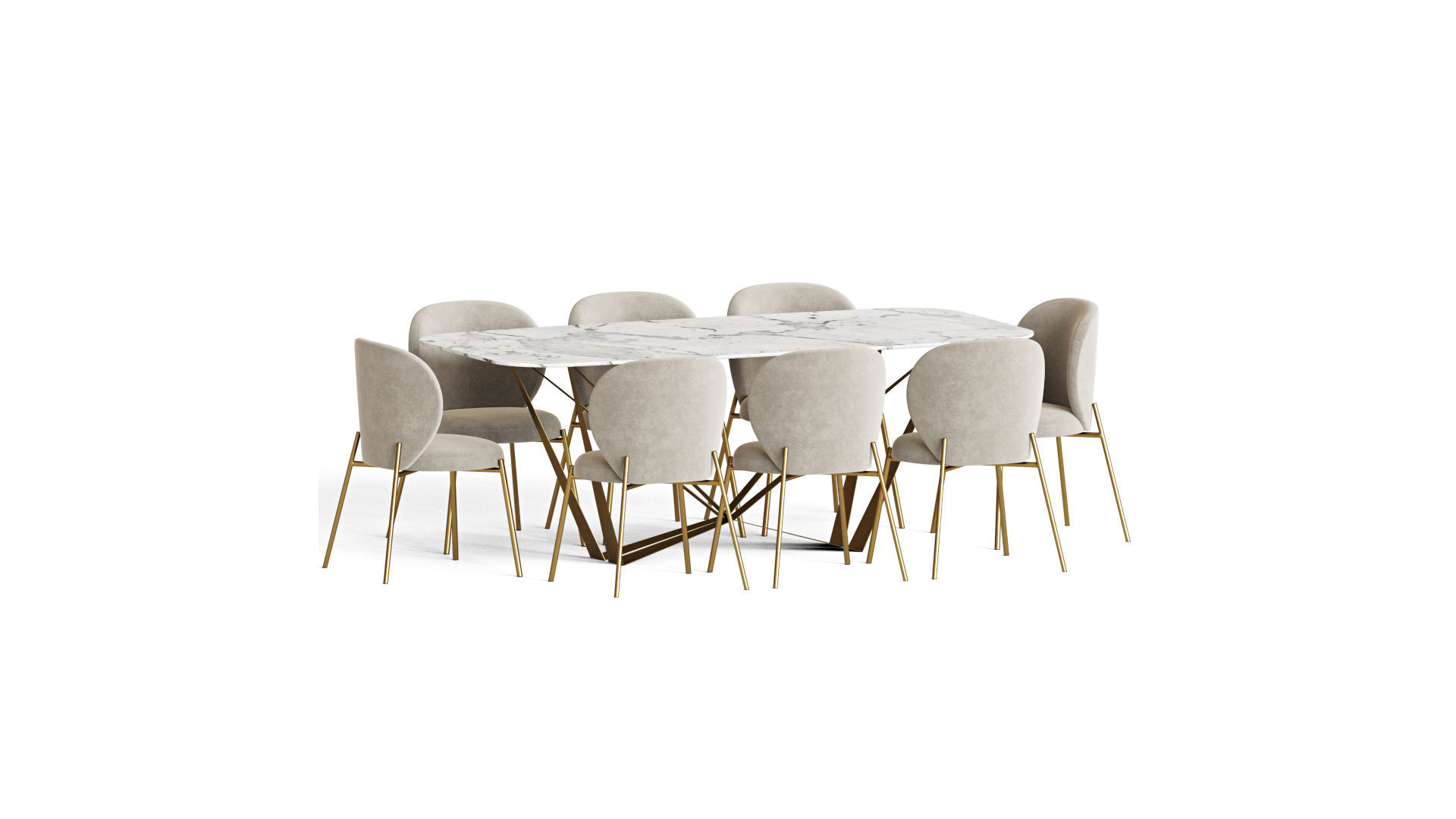 Dining Set 103 3D model_6