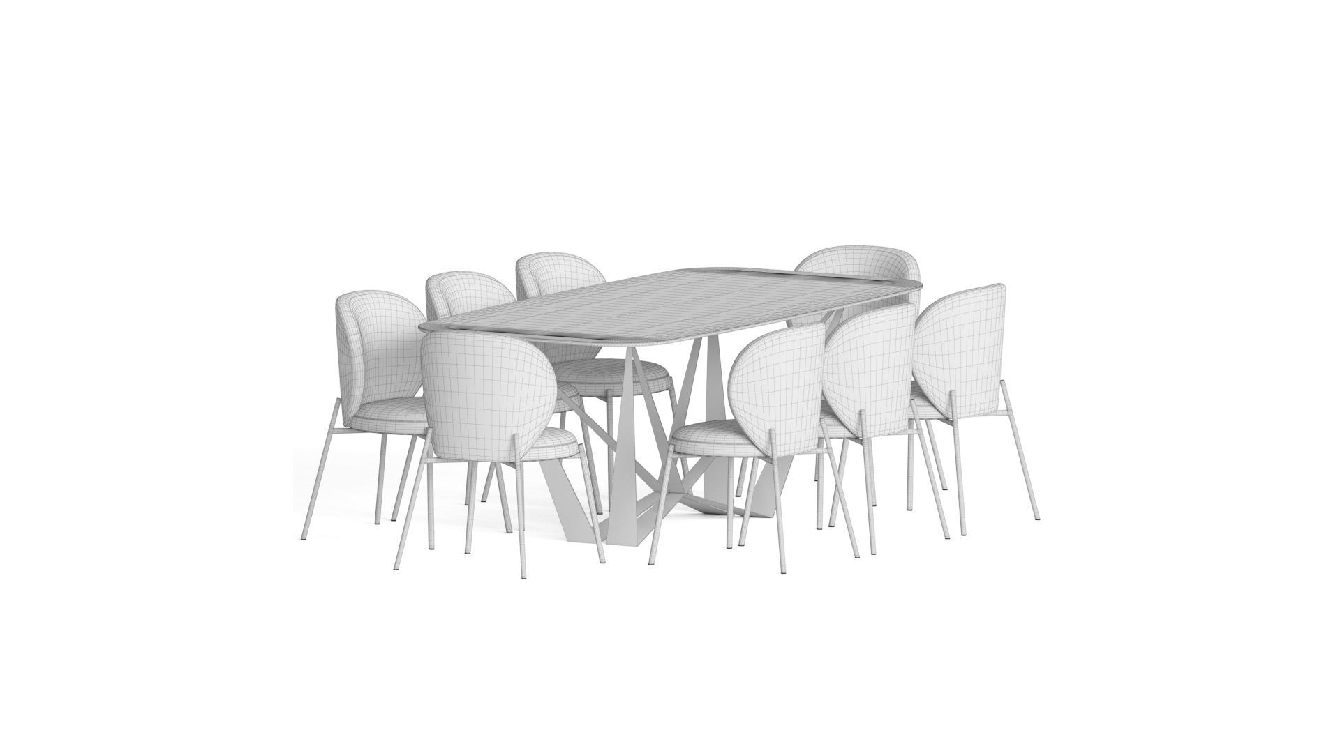 Dining Set 103 3D model_5