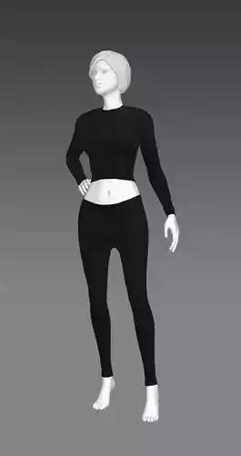Woman Clothing Pose 398 Low-poly 3D model