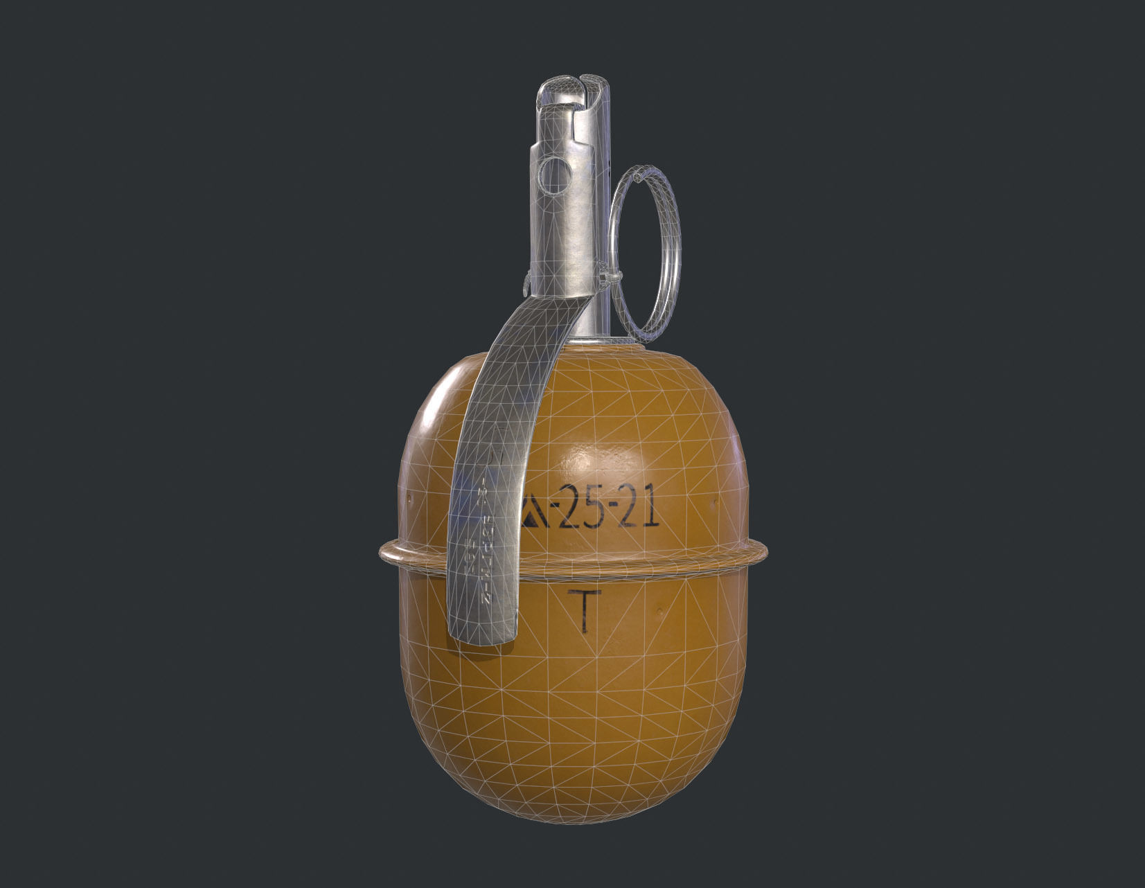 Russian Grenade RGD5 Low-poly 3D model_15