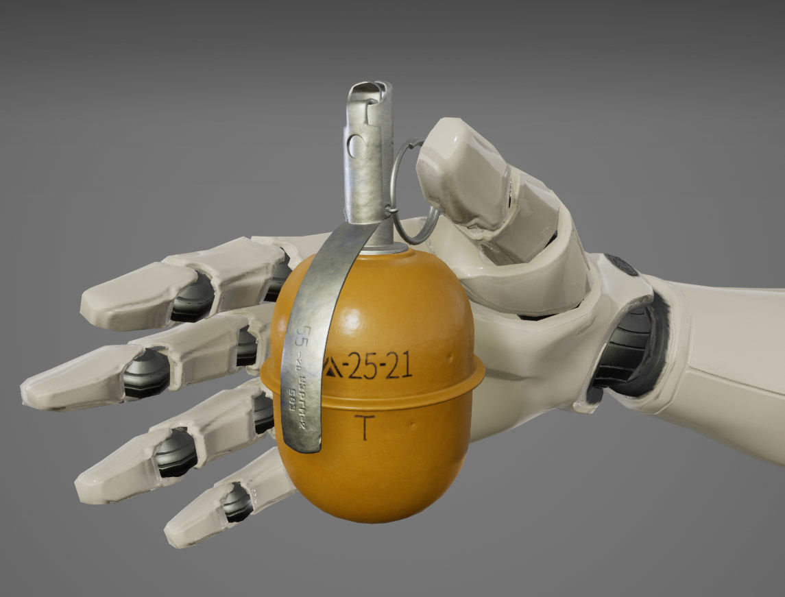Russian Grenade RGD5 Low-poly 3D model_14