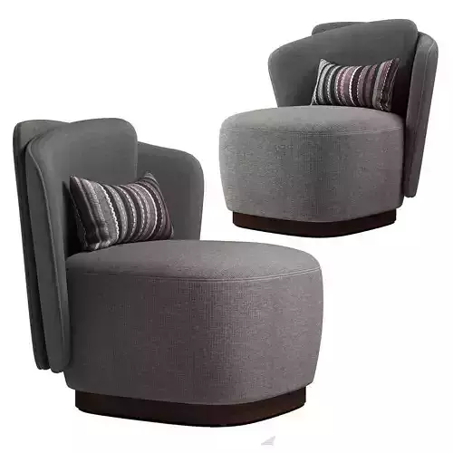 Armchair lounge chair with cushion