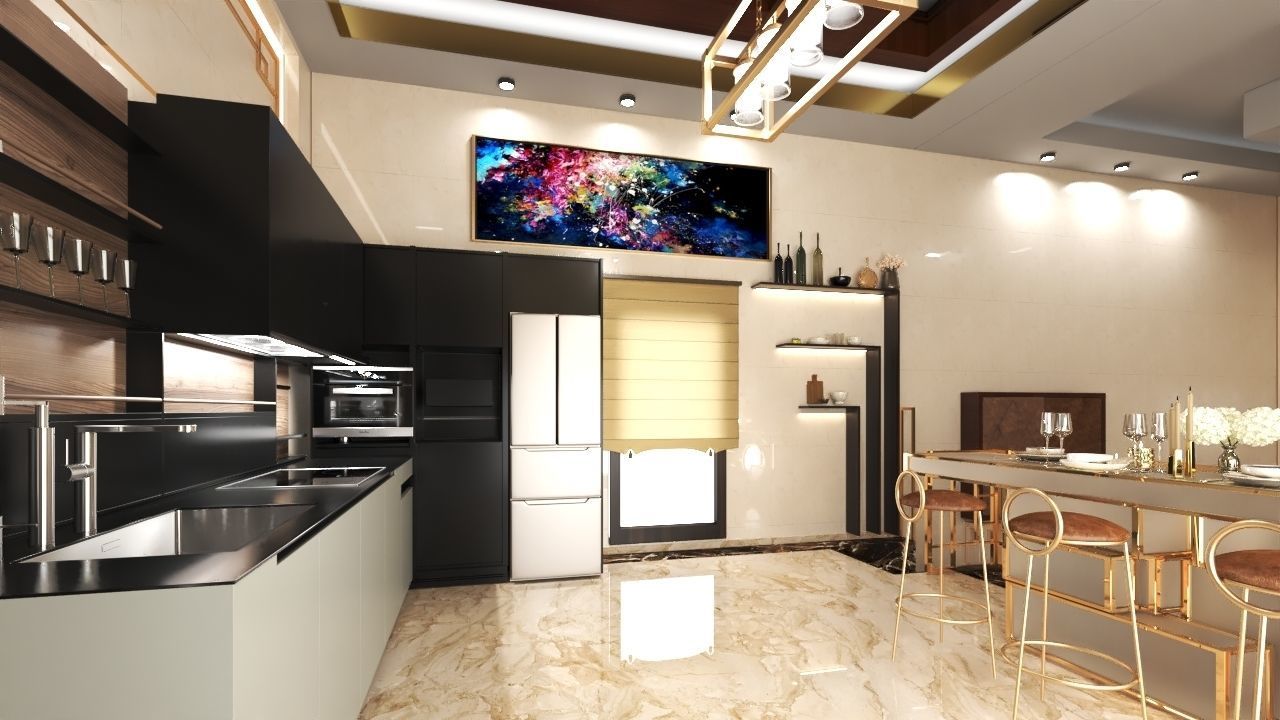 Modern Kitchen 3D model_1