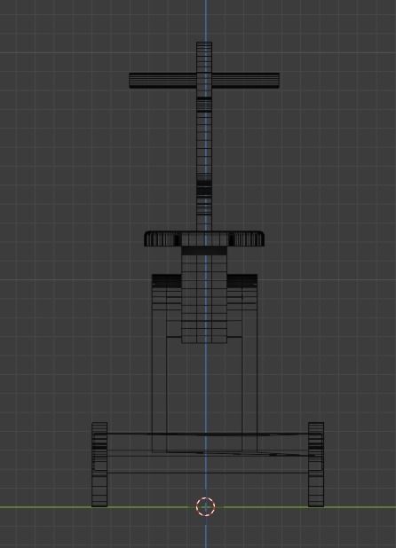 Wooden Rocking Horse Low-poly 3D model_14