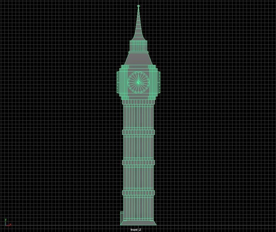 Elizabeth Tower - Big Ben Low-poly 3D model_2