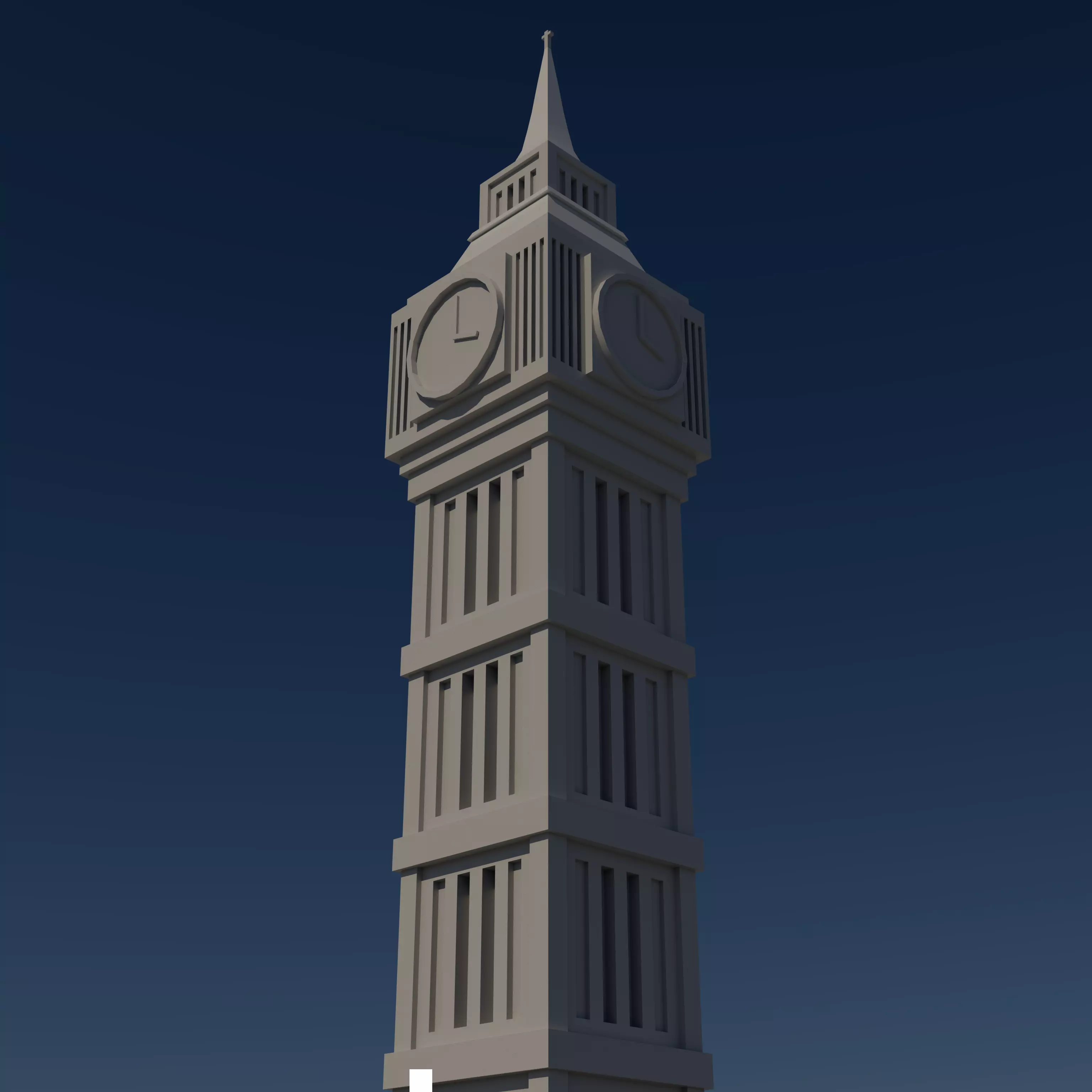 Elizabeth Tower - Big Ben Low-poly 3D model_0