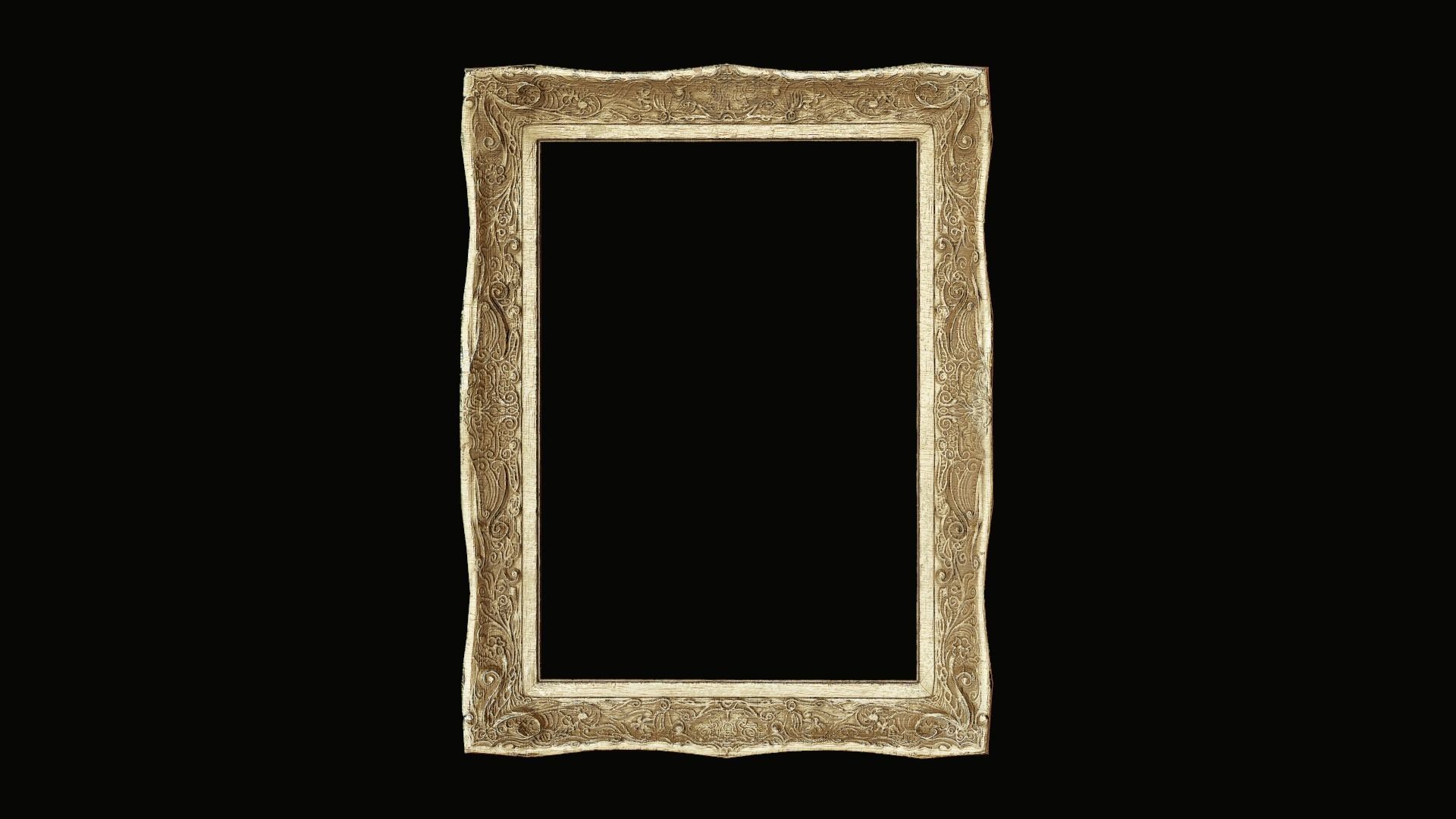 Old Picture frame Low-poly 3D model_3