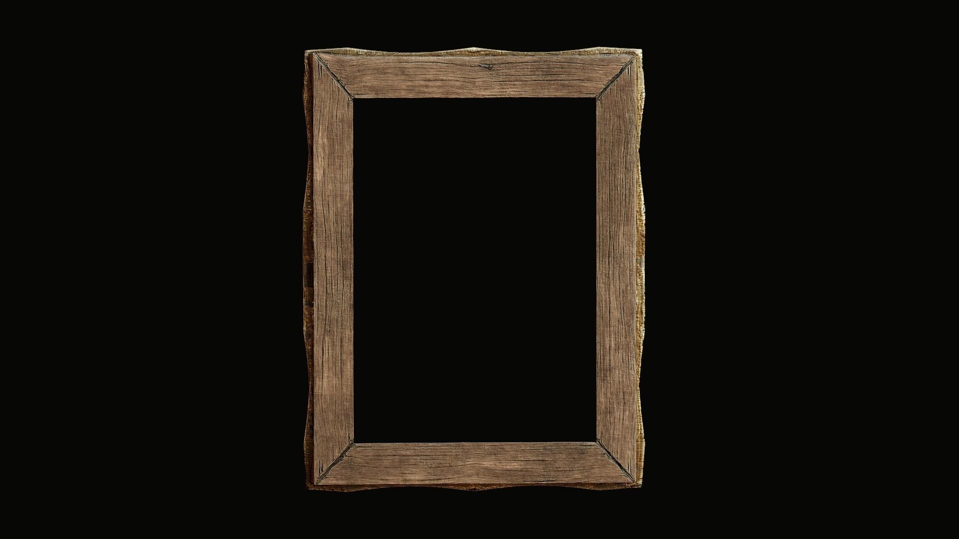 Old Picture frame Low-poly 3D model_4