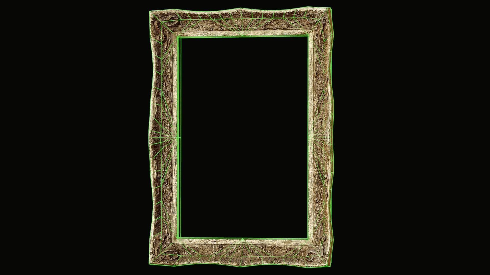 Old Picture frame Low-poly 3D model_9