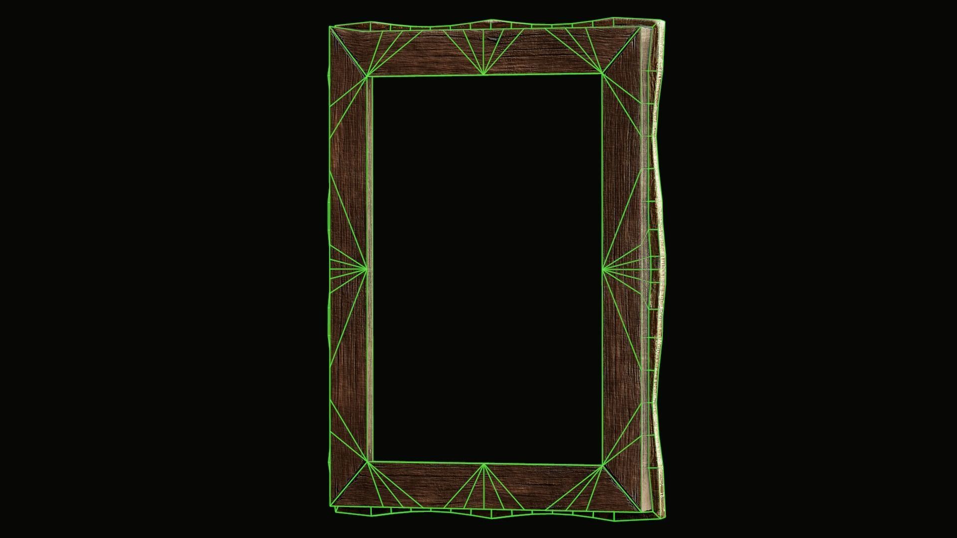 Old Picture frame Low-poly 3D model_10