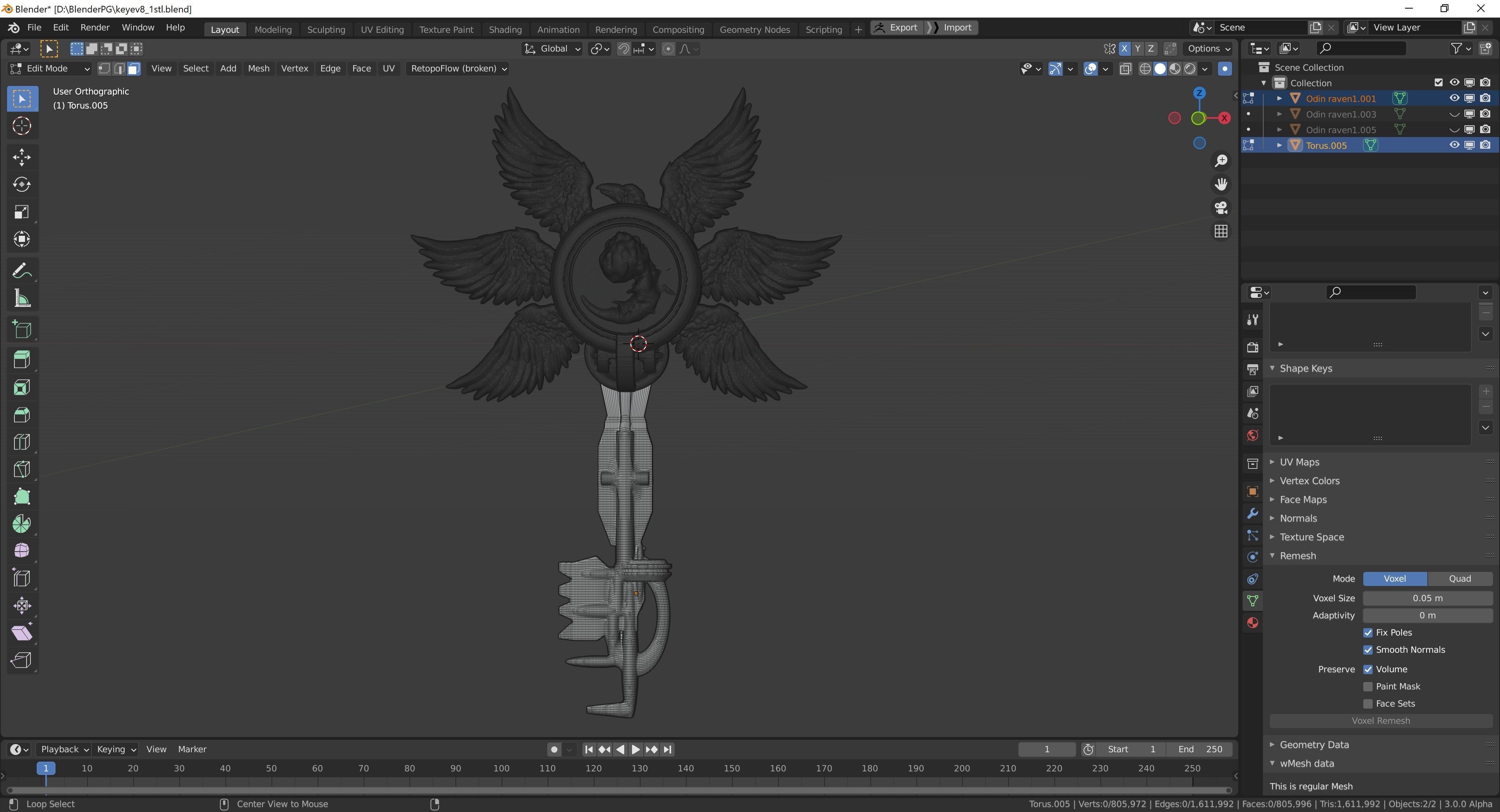 key 6 Pukanok 3D Model 3D print model_4