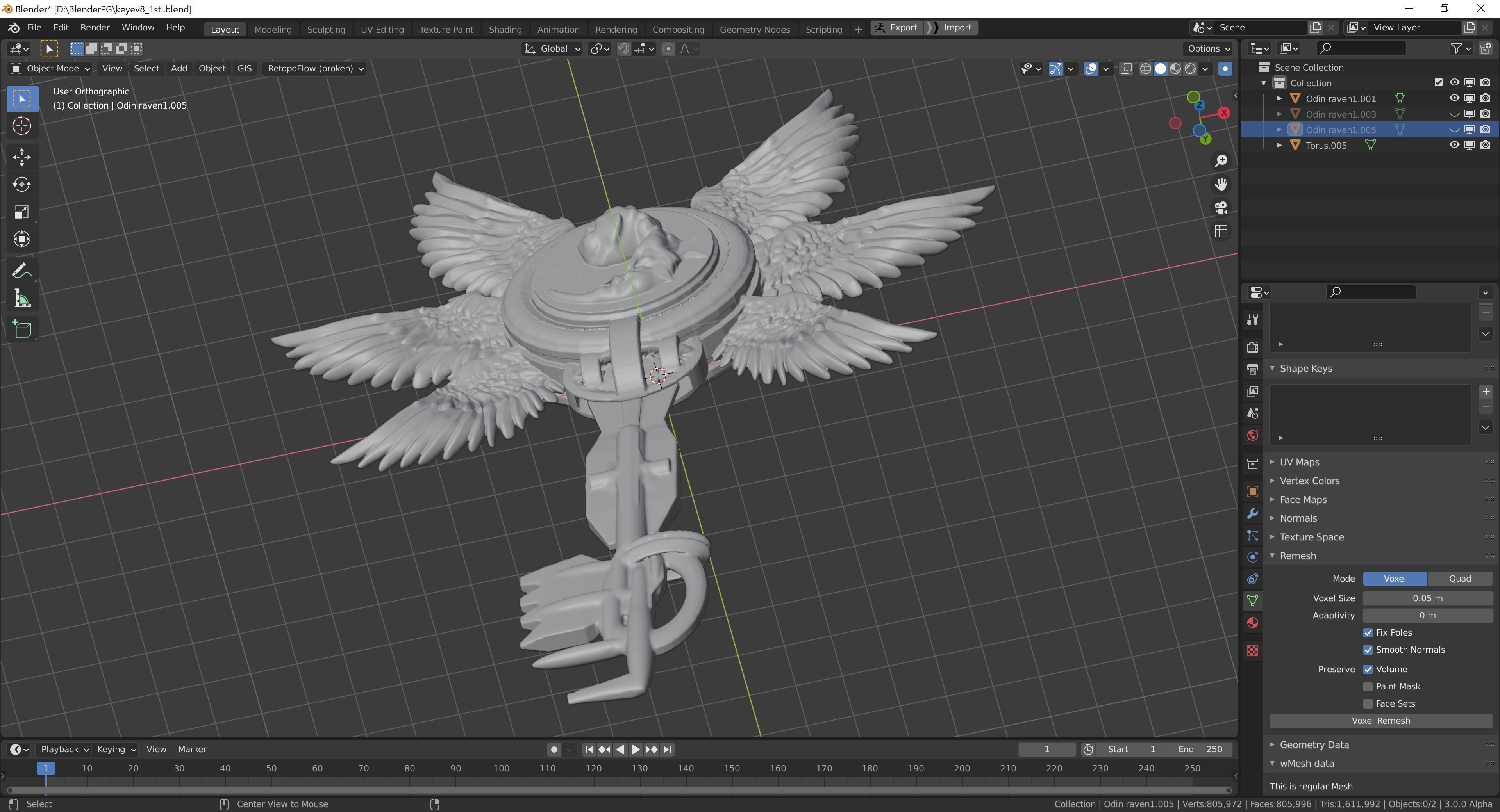 key 6 Pukanok 3D Model 3D print model_3