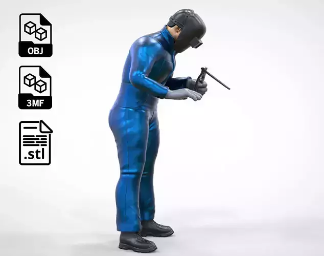 N1 Standing Welder working on welding table 3D print model