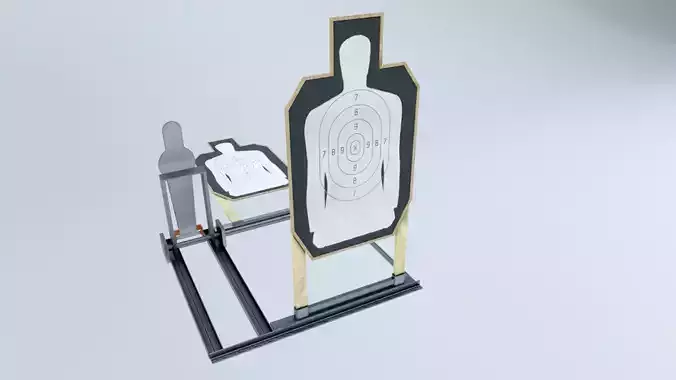 Police Shooting Target Low-poly 3D model