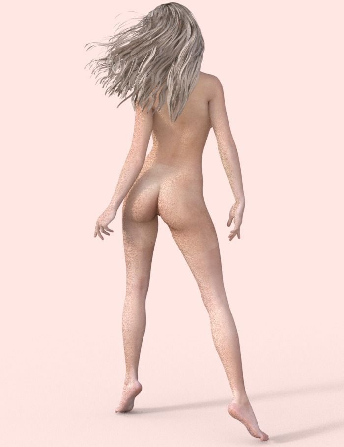 Female Low-poly 3D model_2