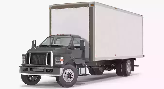 Box Truck Generic Rigged 3D model