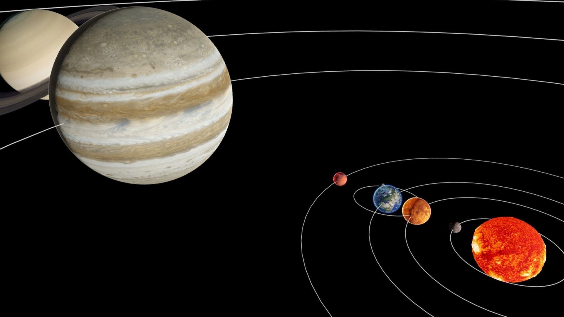 solar system Low-poly 3D model_3