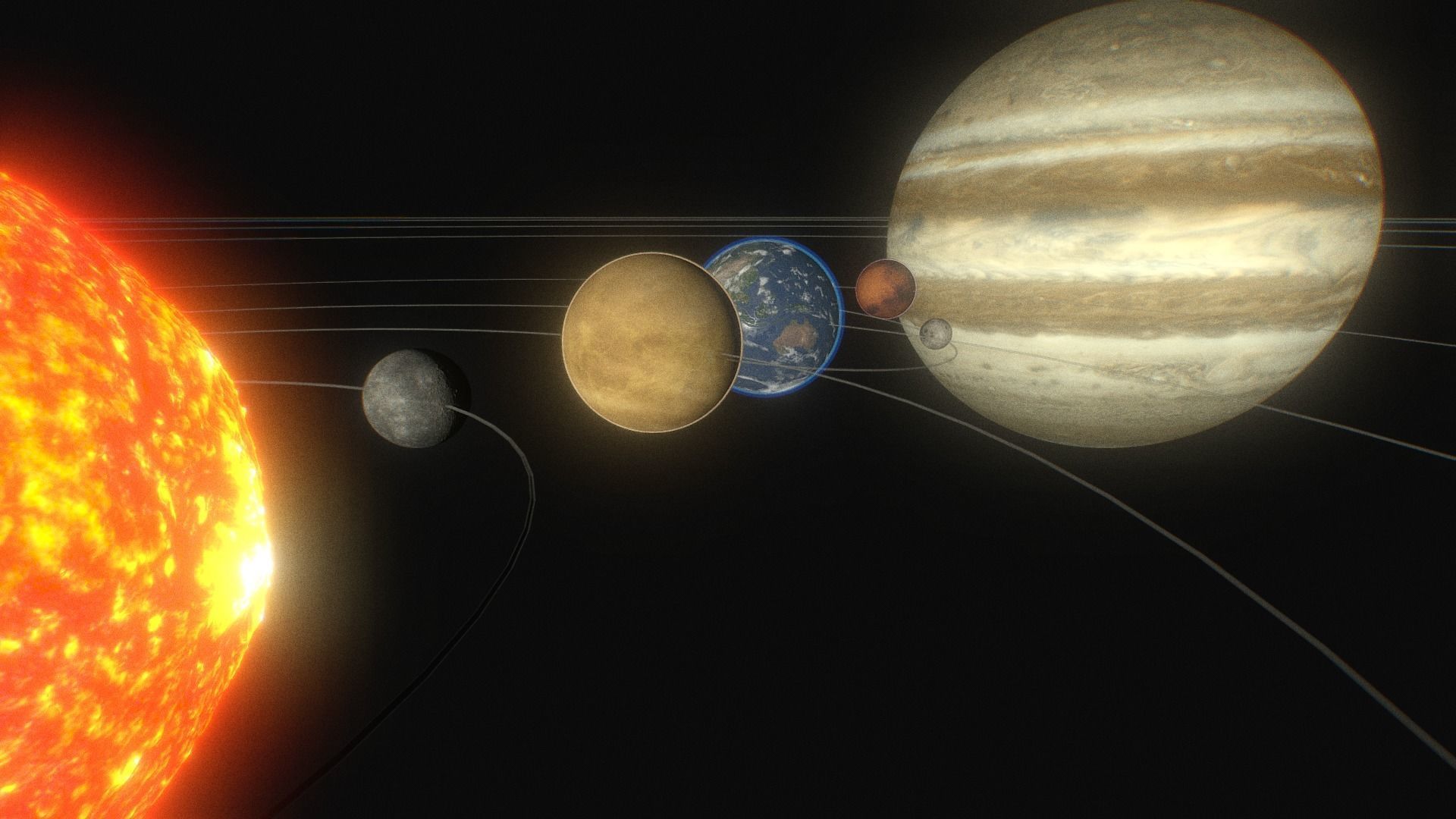 solar system Low-poly 3D model_6