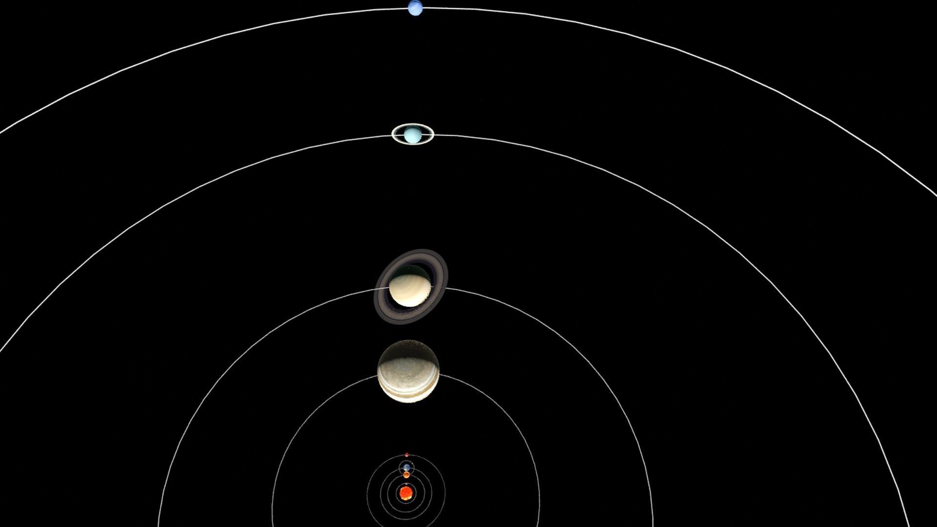 solar system Low-poly 3D model_2