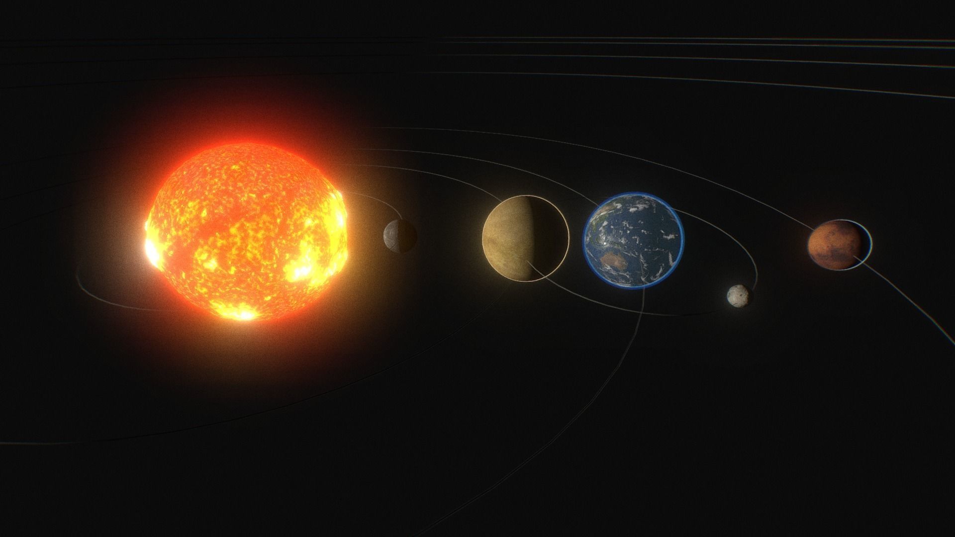 solar system Low-poly 3D model_9