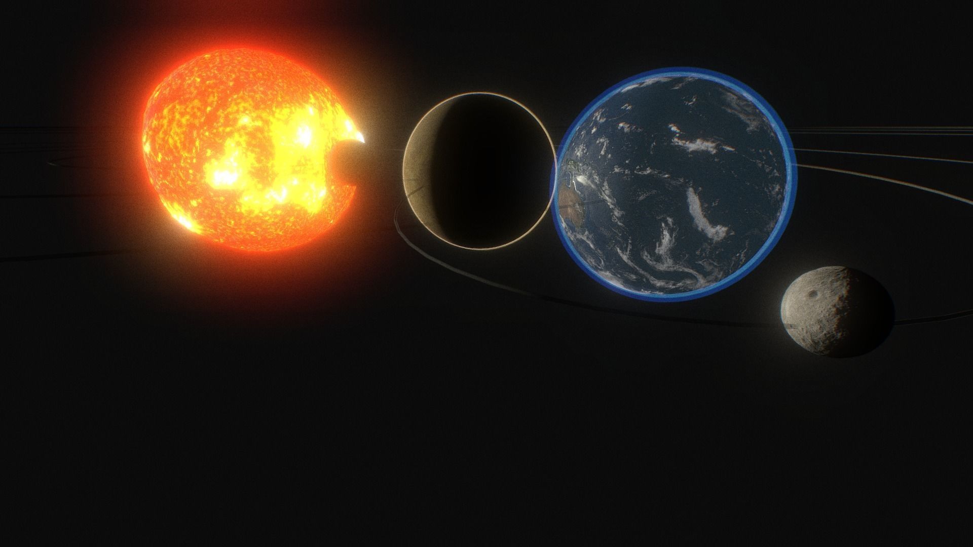 solar system Low-poly 3D model_8