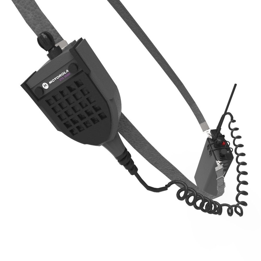Police Walkie Talkie Low-poly 3D model_2