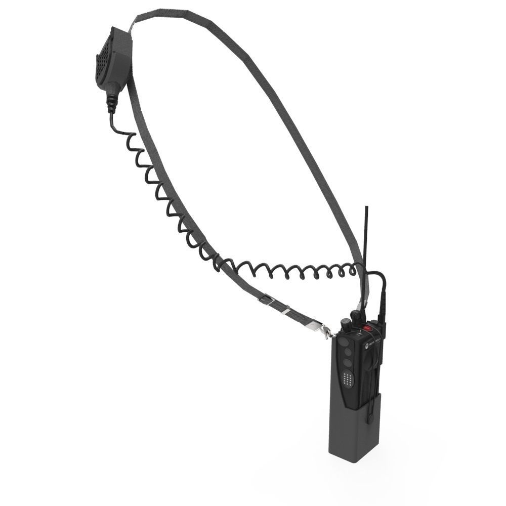 Police Walkie Talkie Low-poly 3D model_4