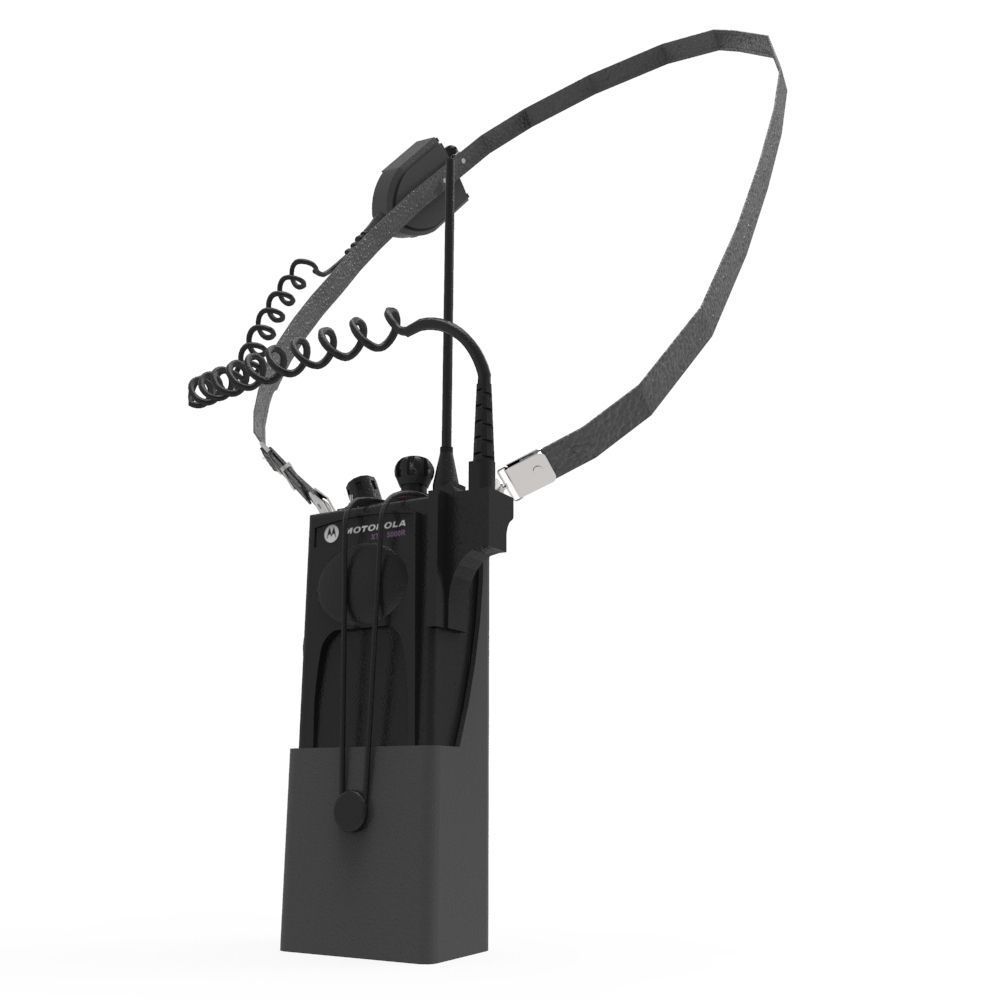 Police Walkie Talkie Low-poly 3D model_5