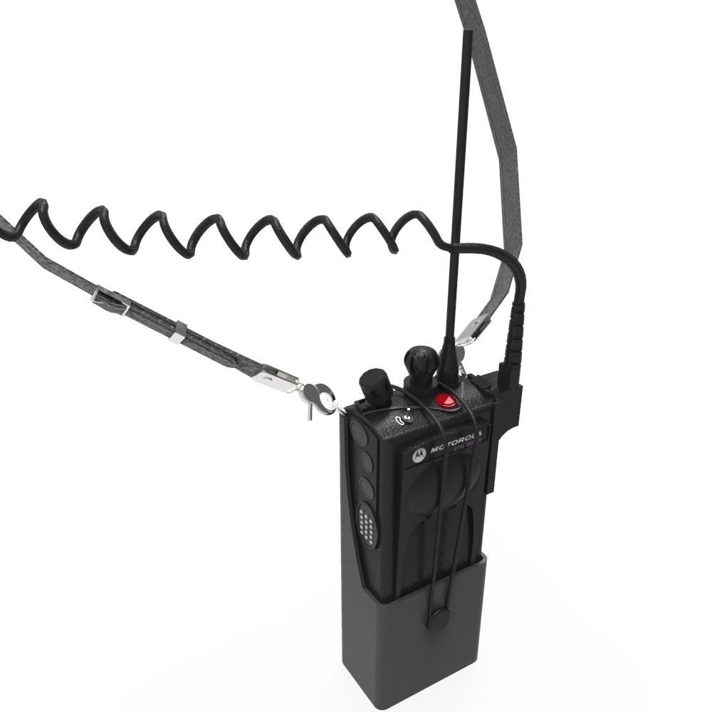 Police Walkie Talkie Low-poly 3D model_1