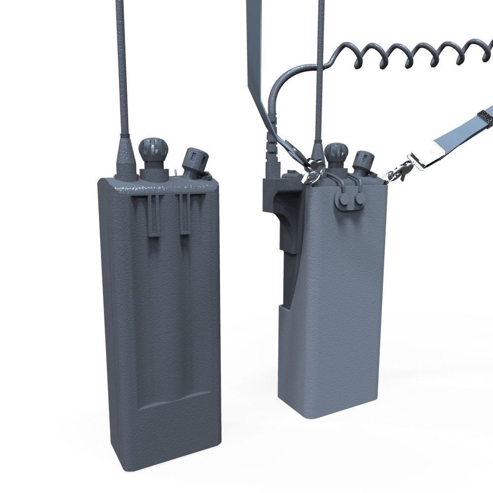 Walkie Talkie Low-poly 3D model_1