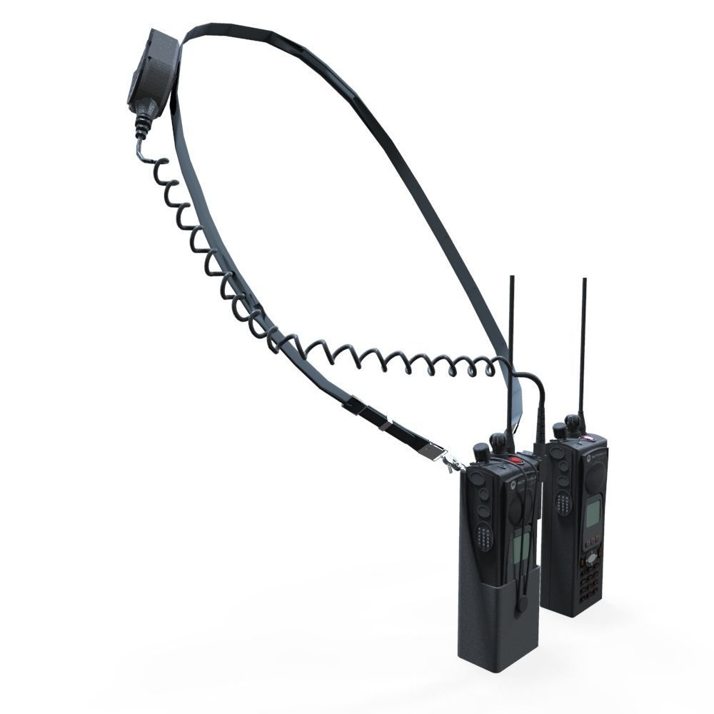 Walkie Talkie Low-poly 3D model_3