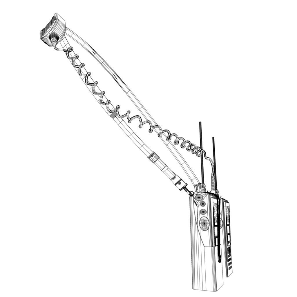 Walkie Talkie Low-poly 3D model_5