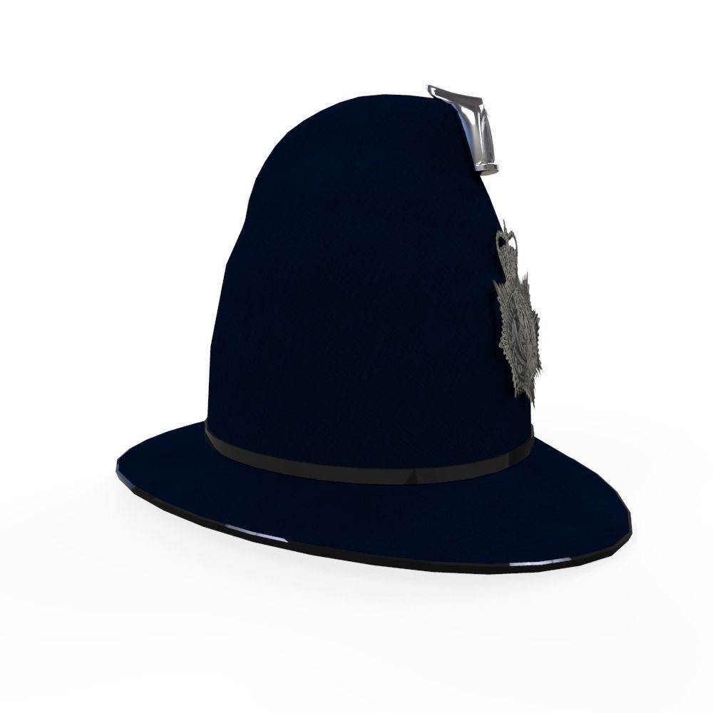 Police Helmet Low-poly 3D model_2