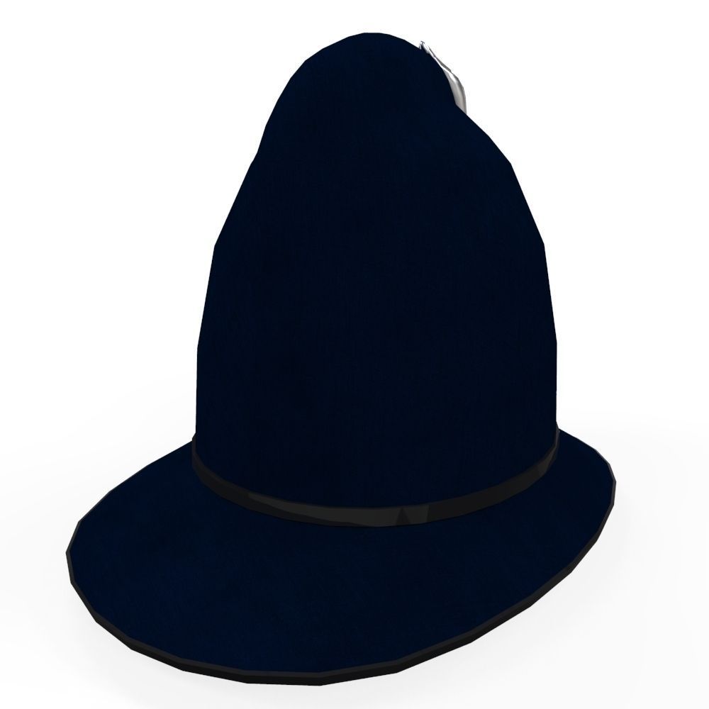 Police Helmet Low-poly 3D model_4