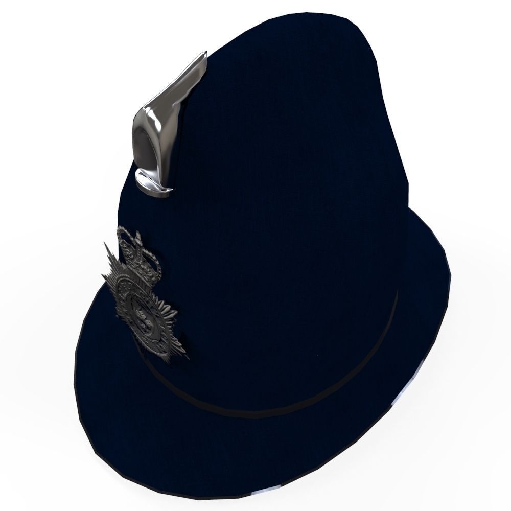 Police Helmet Low-poly 3D model_3