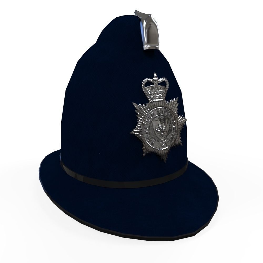 Police Helmet Low-poly 3D model_1
